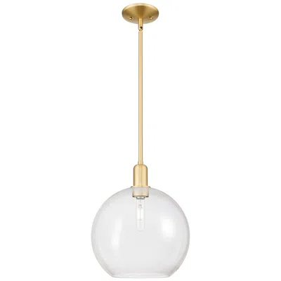 Innovations Lighting Arcadia Athens 12"w Satin Gold Stem Hung Mini Pendant With Clear Shade