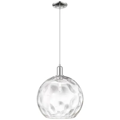 Innovations Lighting Arcadia Athens 13"w Chrome Cord Hung Mini Pendant W/ Water Glass Shade
