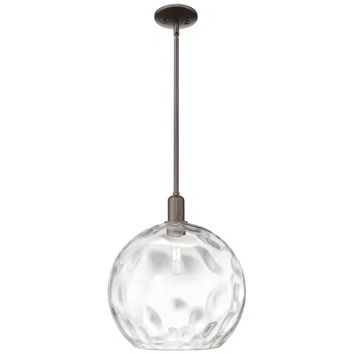 Innovations Lighting Arcadia Athens 13"w Oiled Bronze Stem Pendant W/ Water Glass Shade