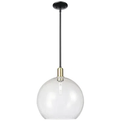 Innovations Lighting Arcadia Athens 14"w Black Brass Stem Hung Mini Pendant W/ Seedy Shade