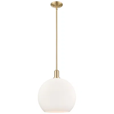 Innovations Lighting Arcadia Athens 14"w Bronze Stem Mini Pendant W/ Matte White Shade