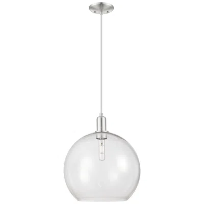 Innovations Lighting Arcadia Athens 14"w Brushed Nickel Cord Mini Pendant W/ Clear Shade