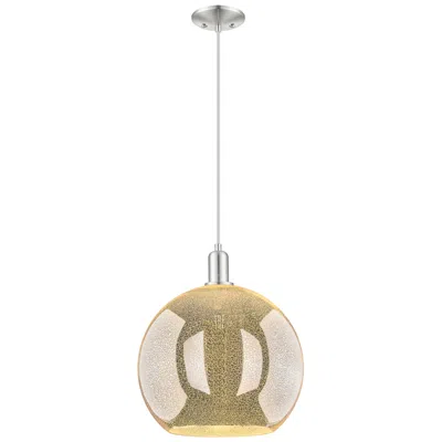 Innovations Lighting Arcadia Athens 14"w Brushed Nickel Cord Mini Pendant W/ Mercury Shade