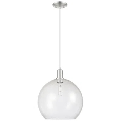 Innovations Lighting Arcadia Athens 14"w Brushed Nickel Cord Mini Pendant W/ Seedy Shade In Gray
