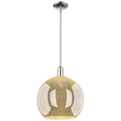 Innovations Lighting Arcadia Athens 14"w Chrome Stem Hung Mini Pendant W/ Mercury Shade