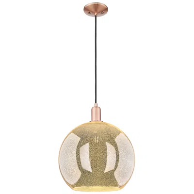Innovations Lighting Arcadia Athens 14"w Copper Cord Hung Mini Pendant With Mercury Shade