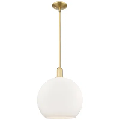Innovations Lighting Arcadia Athens 14"w Gold Stem Hung Mini Pendant W/ Matte White Shade