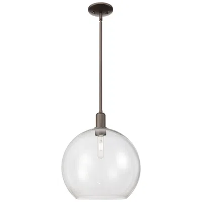 Innovations Lighting Arcadia Athens 14"w Oiled Bronze Stem Hung Mini Pendant W/ Clear Shade