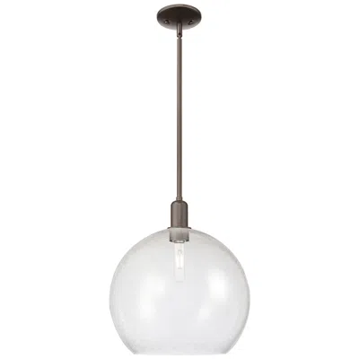 Innovations Lighting Arcadia Athens 14"w Oiled Bronze Stem Hung Mini Pendant W/ Seedy Shade