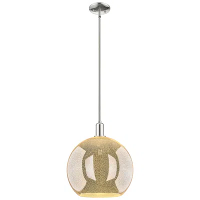 Innovations Lighting Arcadia Athens 14"w Polished Nickel Stem Mini Pendant W/ Mercury Shade