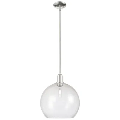 Innovations Lighting Arcadia Athens 14"w Polished Nickel Stem Mini Pendant W/ Seedy Shade