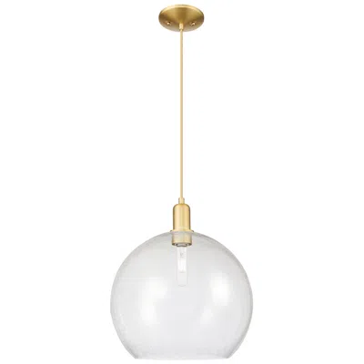 Innovations Lighting Arcadia Athens 14"w Satin Gold Cord Hung Mini Pendant With Seedy Shade