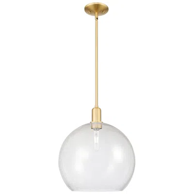 Innovations Lighting Arcadia Athens 14"w Satin Gold Stem Hung Mini Pendant With Seedy Shade