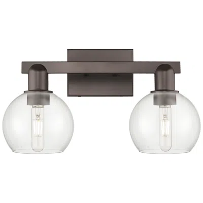 Innovations Lighting Arcadia Athens 17"w 2 Light Oiled Bronze Vanity Light W/ Clear Shade
