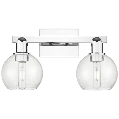 Innovations Lighting Arcadia Athens 17"w 2 Light Polished Chrome Bath Light W/ Seedy Shade