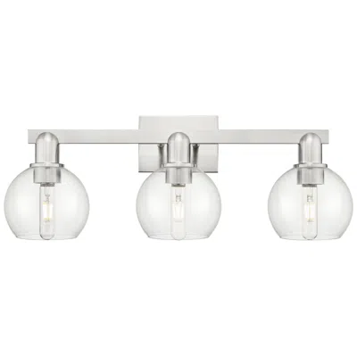 Innovations Lighting Arcadia Athens 25"w 3 Light Brushed Nickel Vanity Light W/ Clear Shade