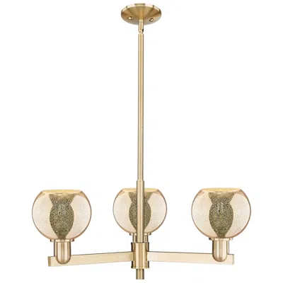 Innovations Lighting Arcadia Athens 28"w 3 Light Bronze Stem Chandelier W/ Mercury Shade