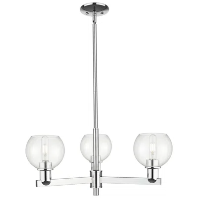 Innovations Lighting Arcadia Athens 28"w 3 Light Chrome Stem Hung Chandelier W/ Clear Shade
