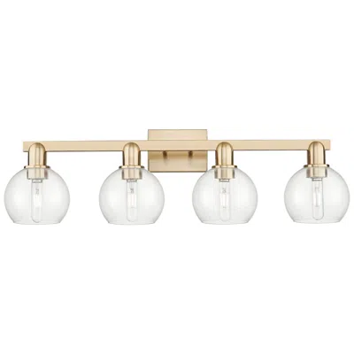Innovations Lighting Arcadia Athens 33"w 4 Light Bronze Vanity Light W/ Clear Shade