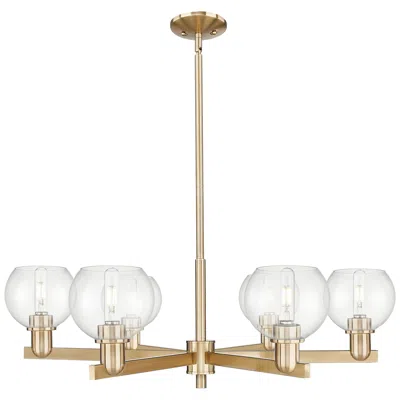 Innovations Lighting Arcadia Athens 36"w 6 Light Bronze Stem Chandelier W/ Clear Shade