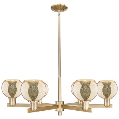 Innovations Lighting Arcadia Athens 36"w 6 Light Bronze Stem Chandelier W/ Mercury Shade