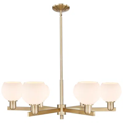 Innovations Lighting Arcadia Athens 36"w 6 Light Bronze Stem Chandelier W/ White Shade