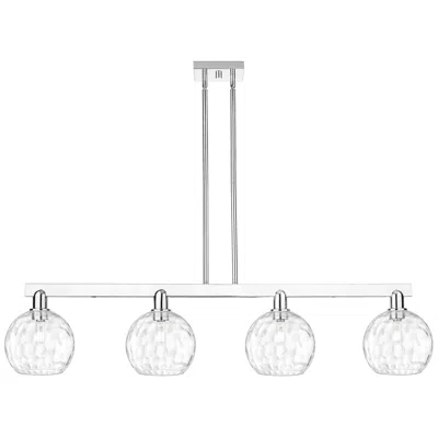 Innovations Lighting Arcadia Athens 51"w 4-lt Chrome Stem Island Light W/ Water Glass Shade