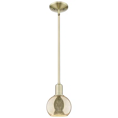 Innovations Lighting Arcadia Athens 6"w Brass Stem Hung Mini Pendant With Mercury Shade