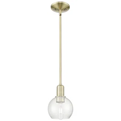 Innovations Lighting Arcadia Athens 6"w Brass Stem Hung Mini Pendant With Seedy Shade