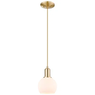 Innovations Lighting Arcadia Athens 6"w Bronze Cord Mini Pendant W/ Matte White Shade