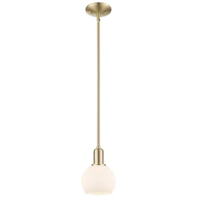 Innovations Lighting Arcadia Athens 6"w Bronze Stem Mini Pendant W/ Matte White Shade