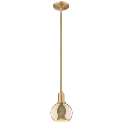 Innovations Lighting Arcadia Athens 6"w Brushed Brass Stem Mini Pendant W/ Mercury Shade