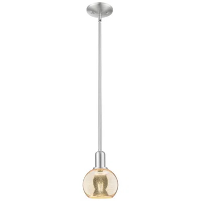 Innovations Lighting Arcadia Athens 6"w Brushed Nickel Stem Mini Pendant W/ Mercury Shade