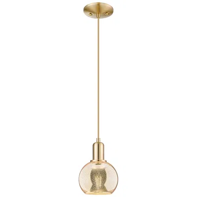 Innovations Lighting Arcadia Athens 6"w Champagne Bronze Cord Mini Pendant W/ Mercury Shade