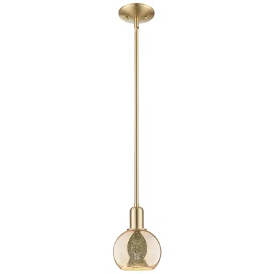 Innovations Lighting Arcadia Athens 6"w Champagne Bronze Stem Mini Pendant W/ Mercury Shade In Multi