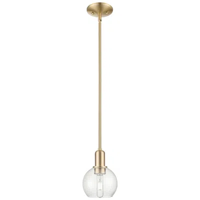 Innovations Lighting Arcadia Athens 6"w Champagne Bronze Stem Mini Pendant W/ Seedy Shade