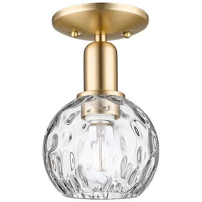 Innovations Lighting Arcadia Athens 6"w Chrome Semi.flush Mount W/ Water Glass Shade