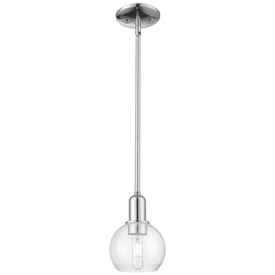 Innovations Lighting Arcadia Athens 6"w Chrome Stem Hung Mini Pendant W/ Seedy Shade