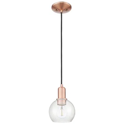Innovations Lighting Arcadia Athens 6"w Copper Cord Hung Mini Pendant With Seedy Shade