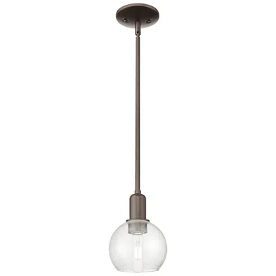 Innovations Lighting Arcadia Athens 6"w Oiled Bronze Stem Hung Mini Pendant W/ Seedy Shade
