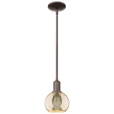 Innovations Lighting Arcadia Athens 6"w Oiled Bronze Stem Mini Pendant W/ Mercury Shade