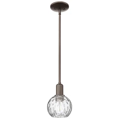 Innovations Lighting Arcadia Athens 6"w Oiled Bronze Stem Mini Pendant W/ Water Glass Shade