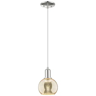 Innovations Lighting Arcadia Athens 6"w Polished Nickel Cord Mini Pendant W/ Mercury Shade