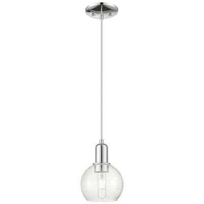 Innovations Lighting Arcadia Athens 6"w Polished Nickel Cord Mini Pendant W/ Seedy Shade
