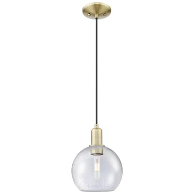 Innovations Lighting Arcadia Athens 8"w Brass Cord Hung Mini Pendant With Seedy Shade