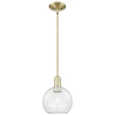 Innovations Lighting Arcadia Athens 8"w Brass Stem Hung Mini Pendant With Clear Shade