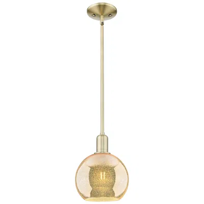 Innovations Lighting Arcadia Athens 8"w Brass Stem Hung Mini Pendant With Mercury Shade