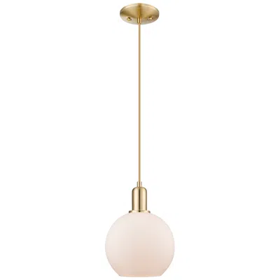 Innovations Lighting Arcadia Athens 8"w Bronze Cord Mini Pendant W/ Matte White Shade