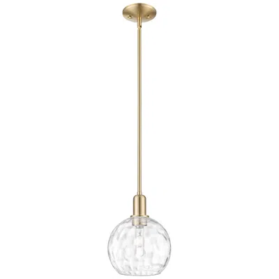 Innovations Lighting Arcadia Athens 8"w Bronze Stem Mini Pendant W/ Water Glass Shade In Gold