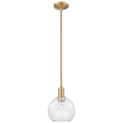 Innovations Lighting Arcadia Athens 8"w Brushed Brass Stem Hung Mini Pendant W/ Clear Shade In Multi